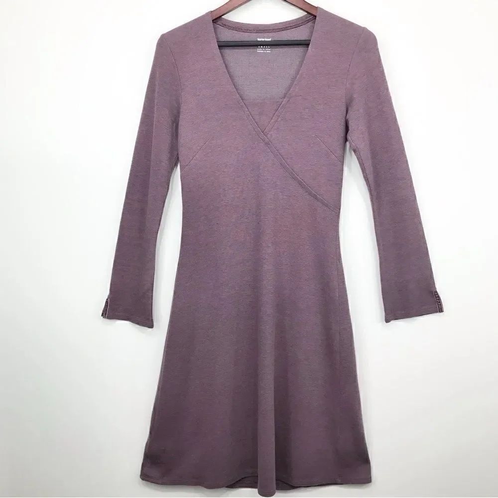 Horny Toad Purple Jersey Knit Long Sleeve Dress